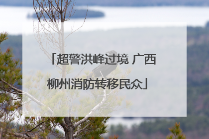 超警洪峰过境 广西柳州消防转移民众
