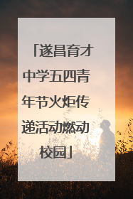 遂昌育才中学五四青年节火炬传递活动燃动校园