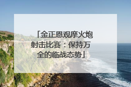 金正恩观摩火炮射击比赛：保持万全的临战态势