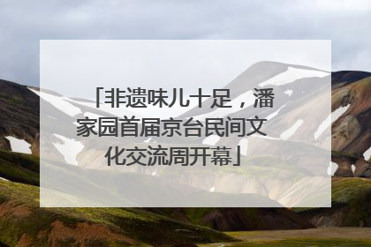 非遗味儿十足，潘家园首届京台民间文化交流周开幕