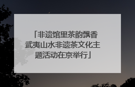 非遗馆里茶韵飘香 武夷山水非遗茶文化主题活动在京举行