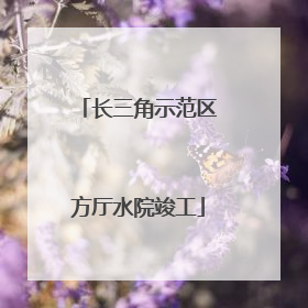 长三角示范区方厅水院竣工