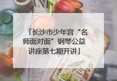 长沙市少年宫“名师面对面”钢琴公益讲座第七期开讲