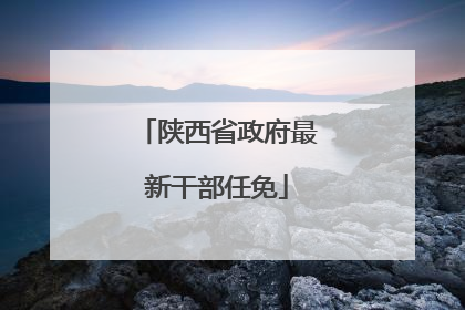 陕西省政府最新干部任免