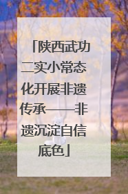 陕西武功二实小常态化开展非遗传承——非遗沉淀自信底色