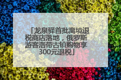 龙泉驿首批离境退税商店落地，俄罗斯游客洛带古镇购物享300元退税