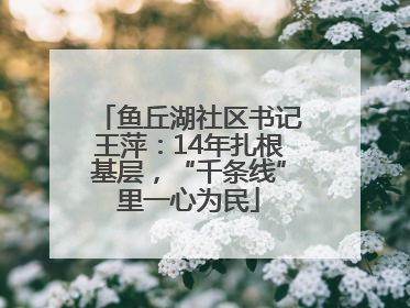 鱼丘湖社区书记王萍：14年扎根基层，“千条线”里一心为民
