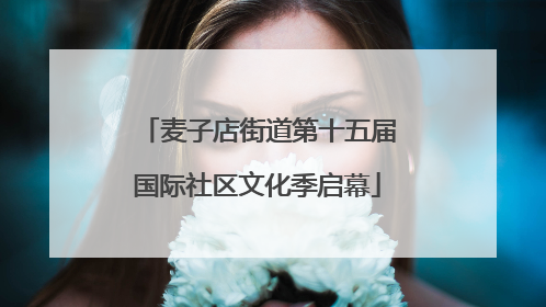 麦子店街道第十五届国际社区文化季启幕