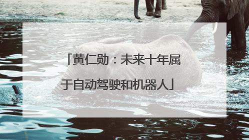 黄仁勋：未来十年属于自动驾驶和机器人