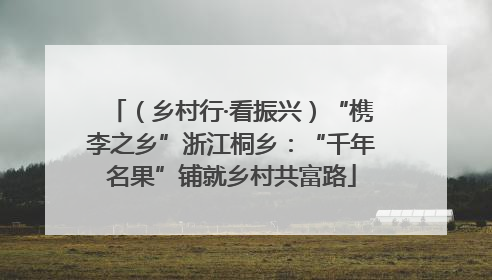 （乡村行·看振兴）“槜李之乡”浙江桐乡：“千年名果”铺就乡村共富路