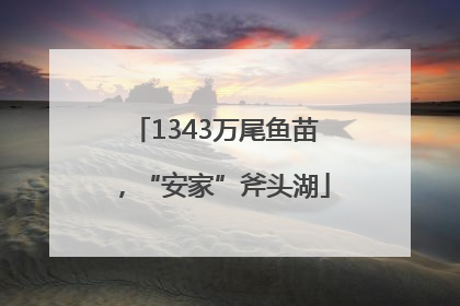 1343万尾鱼苗，“安家”斧头湖