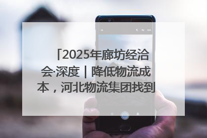 2025年廊坊经洽会·深度｜降低物流成本，河北物流集团找到一把“金钥匙”