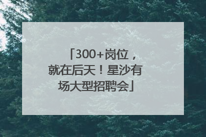 300+岗位，就在后天！星沙有场大型招聘会