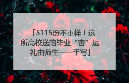 5115份不重样！这所高校送的毕业“杏”运礼由师生一一手写