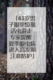 61岁男子眼里惊现活虫游走 专家提醒：夏季眼虫病进入高发期注意防护