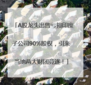 A股龙头出售亏损印度子公司90%股权，引来当地两大财团竞逐！