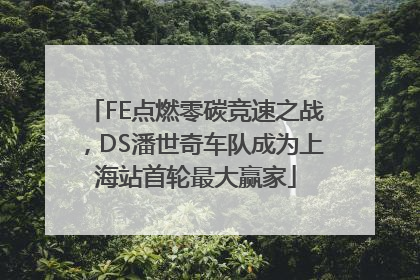 FE点燃零碳竞速之战，DS潘世奇车队成为上海站首轮最大赢家