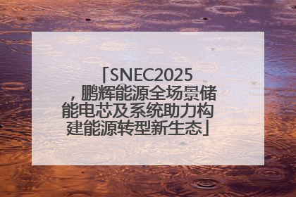 SNEC2025，鹏辉能源全场景储能电芯及系统助力构建能源转型新生态